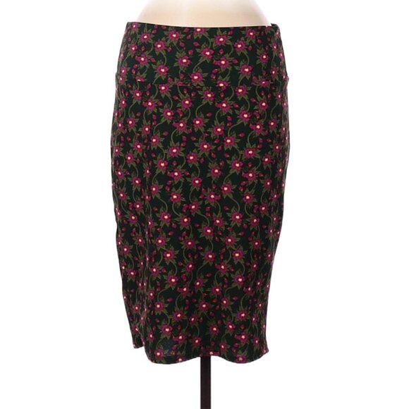 LuLaRoe Dresses & Skirts - Lularoe Cassie Pencil Skirt Green Pink Floral
